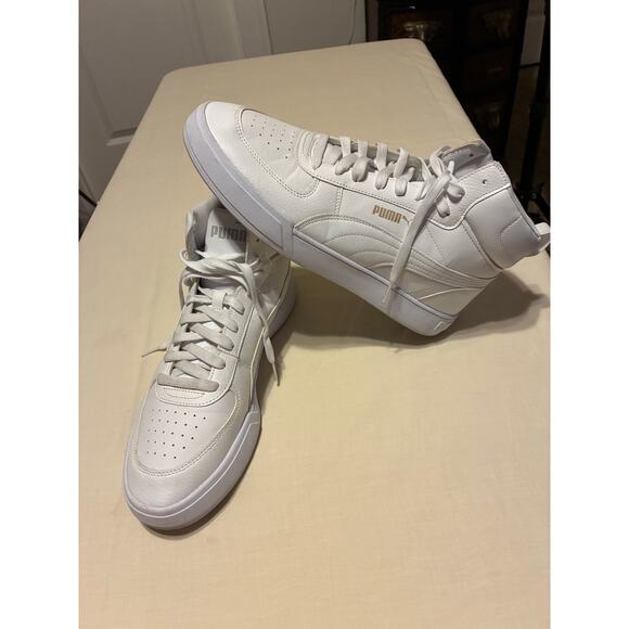 Puma SoftFoam High Top Sneakers White Leather Men’s 11.5 EU 45 Athletic Shoes main image 14
